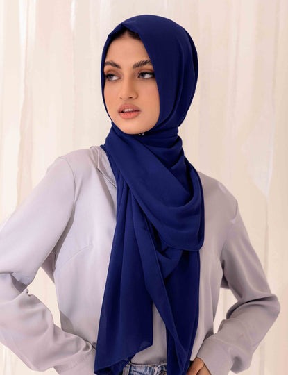 Georgette Chiffon Blue Berry