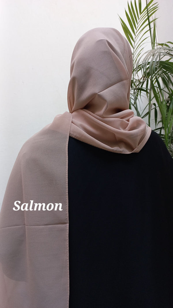 Georgette Chiffon Salmon